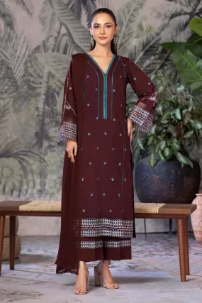 3PC Embroidered Unstitched Cambric Suit KSDE-2835