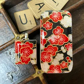 A Scrabble Tile Pendant and Teeny Tiny Tin Sakura Cherry