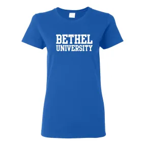 Bethel University Pilots Basic Block Women's Short Sleeve T Shirt - Royal