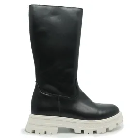 Confetti Black and ivory Tall Boot