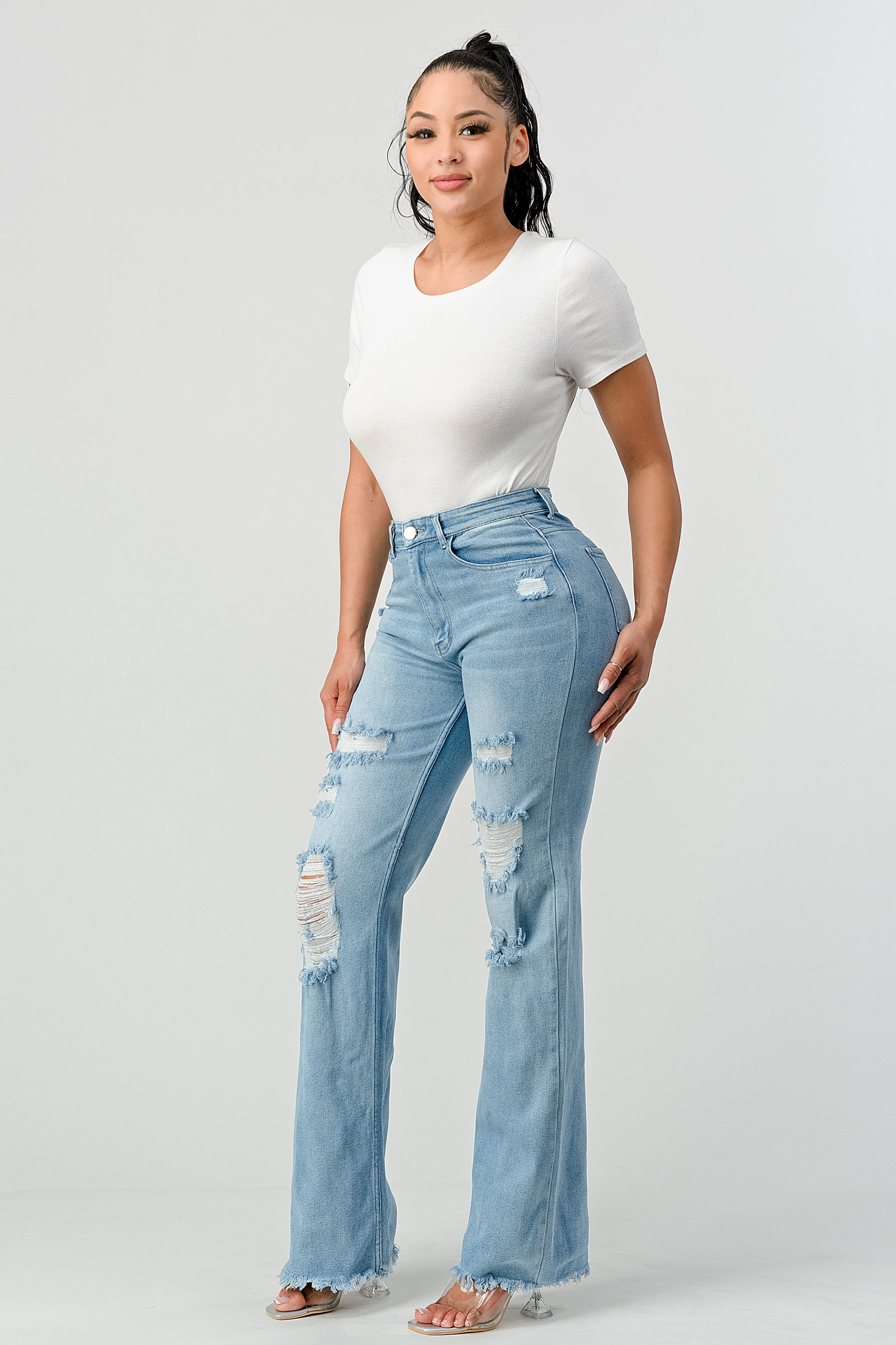 LM-034 WIDE LEG JEANS LIGHT