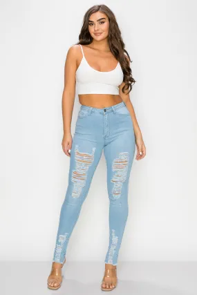 LO-195 RIPPED SKINNY DENIM