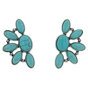 Turquoise Trinket Attitude Earrings AER5736